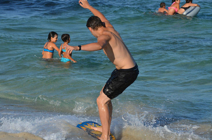 beginner skimboarding turn